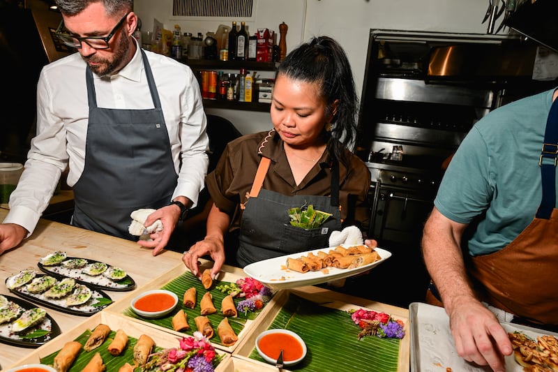 Sieger Bayer and Rhoda Magbitang at the James Beard House