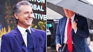 Gavin Newsom and Donald Trump.