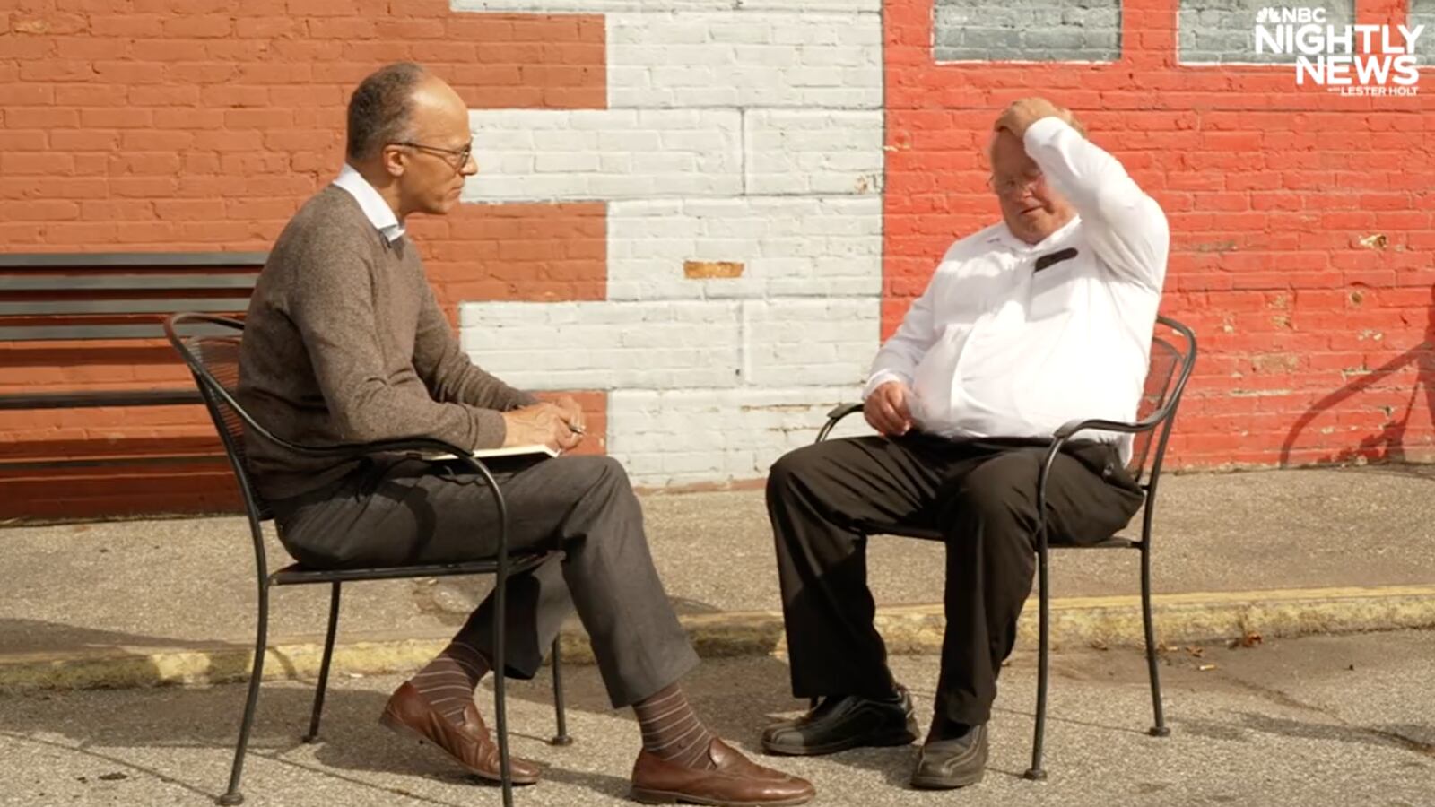 Lester Holt interviews Leroy Walker, whose son Joseph was killed in a mass shooting in Maine.