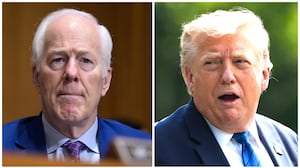 John Cornyn and Donald Trump.