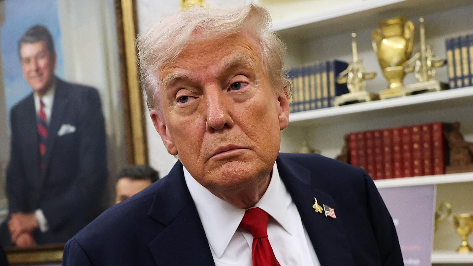 President Donald Trump, pictured on September 30, wrote on Friday that Hamas had a "last chance" to agree to his peace plan or its members would be hunted down and killed.