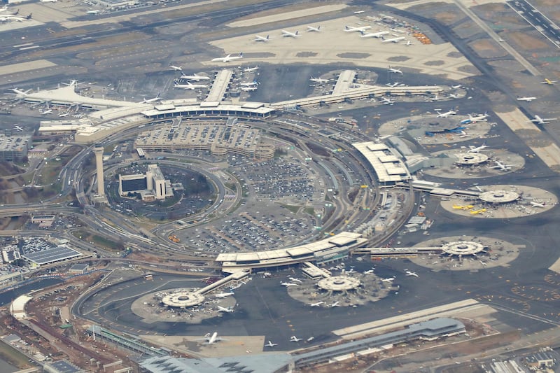 An aerial view shows Newark Liberty International Airport, New Jersey, U.S. December 6, 2019. REUTERS/Chris Helgren