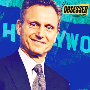 Tony Goldwyn in front of The Hollywood Sign.