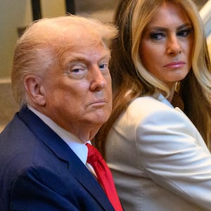 President Donald Trump and first lady Melania Trump had the escalator stop as they were arriving for the 80th session of the UN’s General Assembly on September 23, 2025 in New York City.
