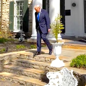 Donald Trump outside Graceland.