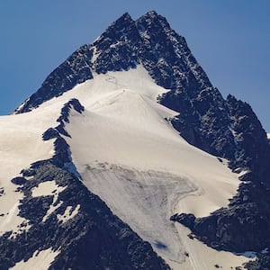 21 July 2021, Austria, Heiligenblut: The mountain Großglockner. The Großglockner is 3,798 meters high and is therefore the highest mountain in the Alpine region of Austria. It is located in the center of the largest Austrian National Park Hohe Tauern. Photo: Patrick Pleul/dpa-Zentralbild/ZB (Photo by Patrick Pleul/picture alliance via Getty Images)