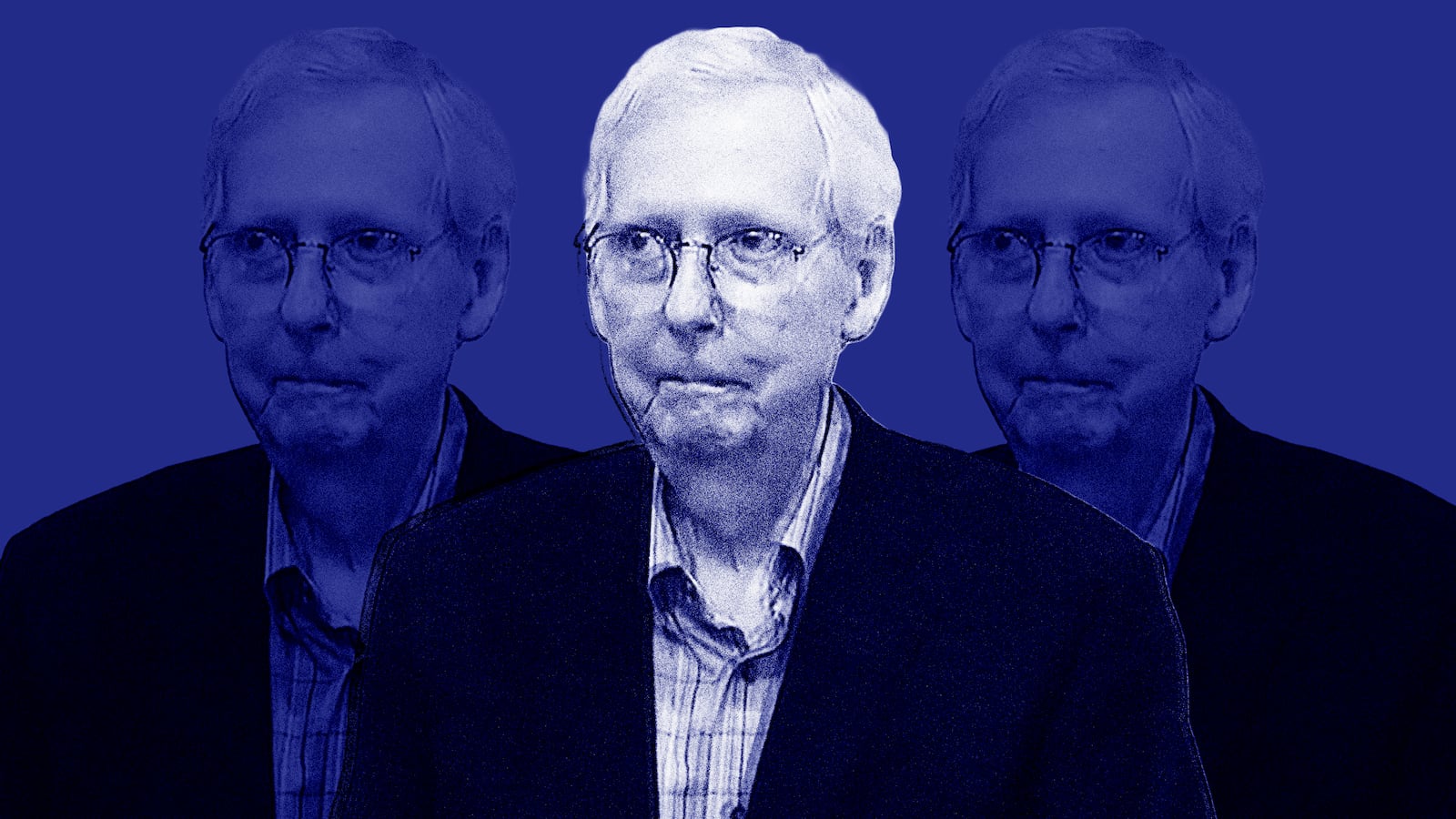 A photo illustration of Senate Majority Leader Mitch McConnell.