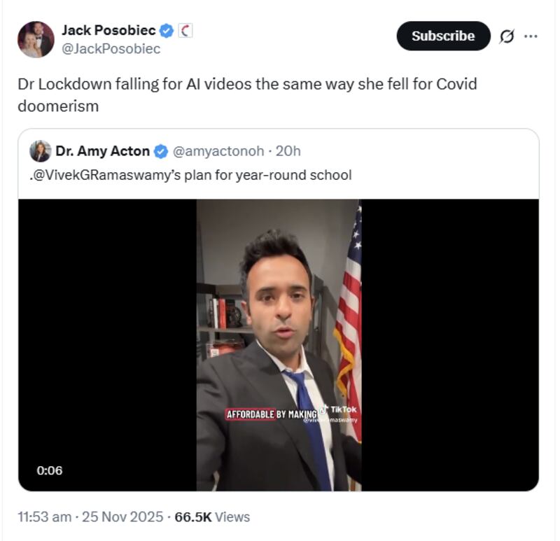 Jack Posobiec Vivek response
