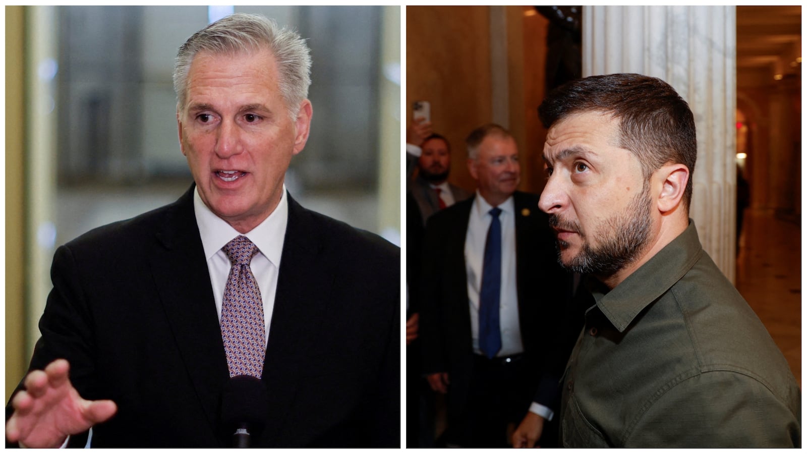 McCarthy (L) Zelensky (R)