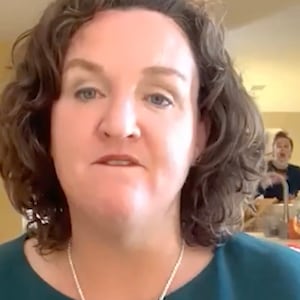 Katie Porter caught swearing at staffer on camera.