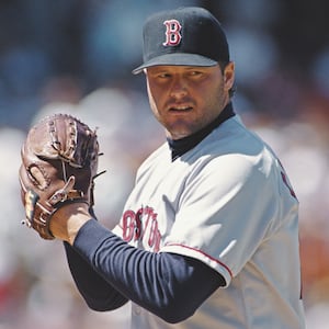 Roger Clemens, pitcher for the Boston Red Sox and New York Yankees