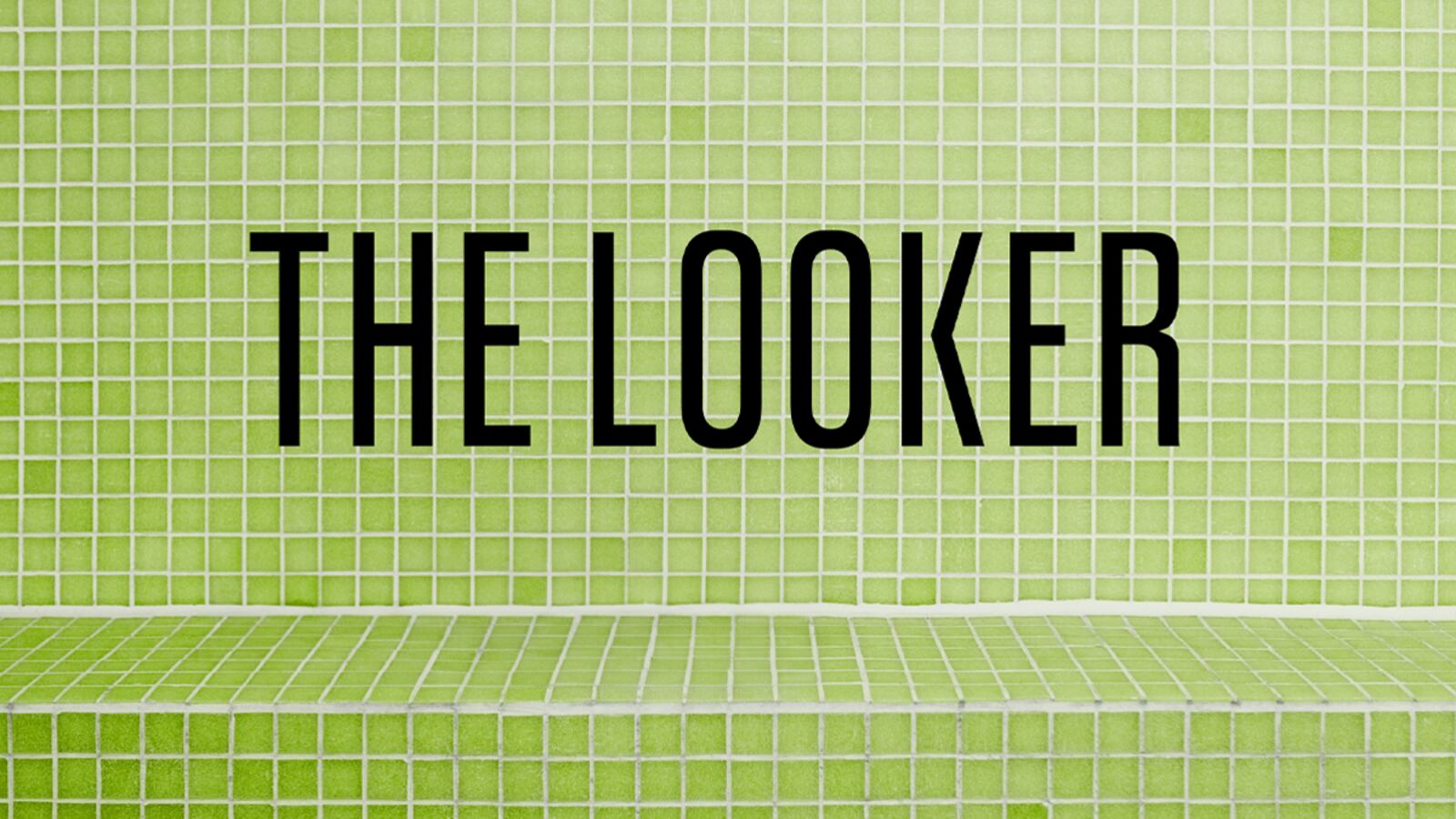 Logo for The Looker, The Daily Beast's New Health and Wellness Destination, With Green Tiles In The Background