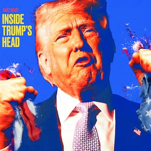 Donald Trump tearing the American flag.