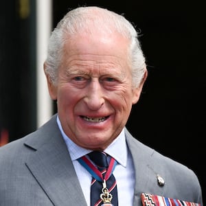 Britain's King Charles and U.S. President Donald Trump pose during a farewell ceremony at the White House on the final day of the King and Queen's state visit, in Washington, D.C., U.S., April 30, 2026.