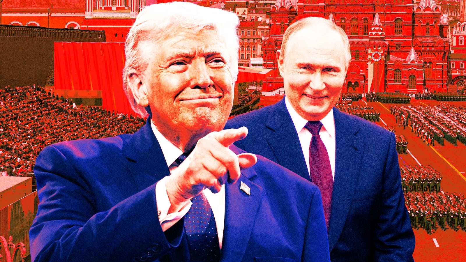 Donald Trump, Putin, and Russia Victory Day parade.