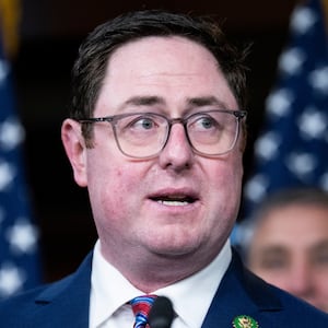 Rep. Mike Flood speaks during a news conference in the Capitol Visitor Center on Wednesday, January 11, 2023.