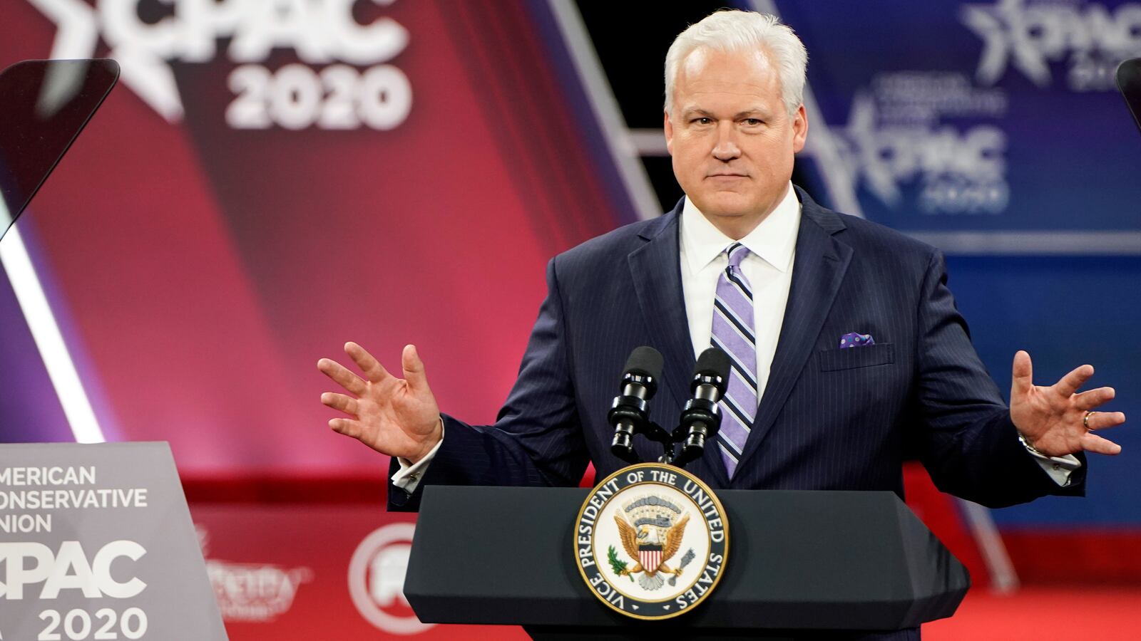 Matt Schlapp speaks at CPAC in Oxon Hill, Maryland, U.S., Feb. 27, 2020.