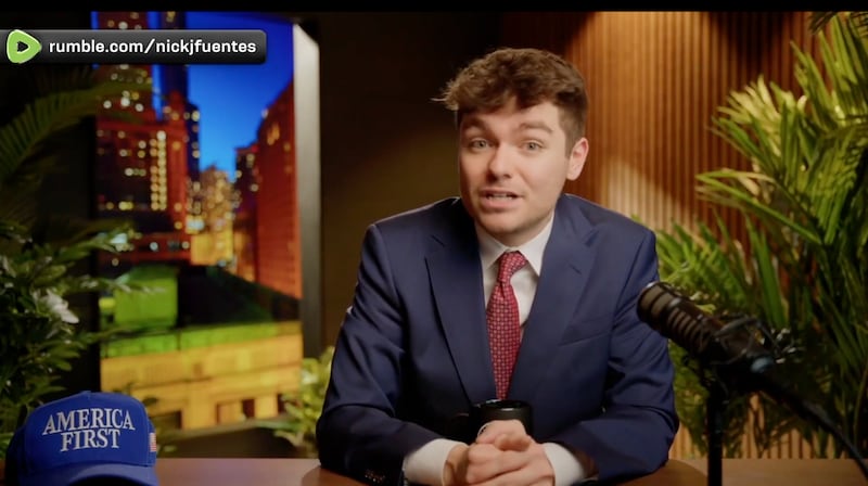 "Something has gone terribly wrong," far-right pundit Nick Fuentes said.