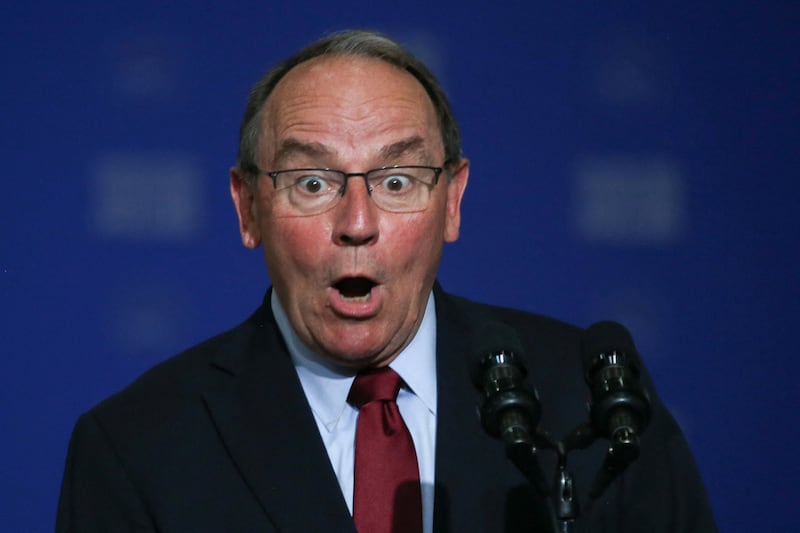 Rep. Tom Tiffany (R-WI) speaks, before U.S. Vice President JD Vance discusses anti-fraud initiatives during a visit to Wisconsin Air National Guard's 128th Air Refueling Wing, at Milwaukee Mitchell Airport in Milwaukee, Wisconsin, U.S. July 8, 2026. REUTERS/Jim Vondruska