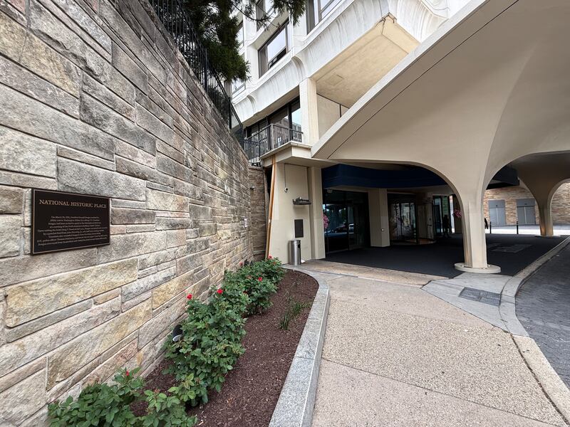 The site of the memorial on Saturday morning—no security was on scene despite the shooting the night before.