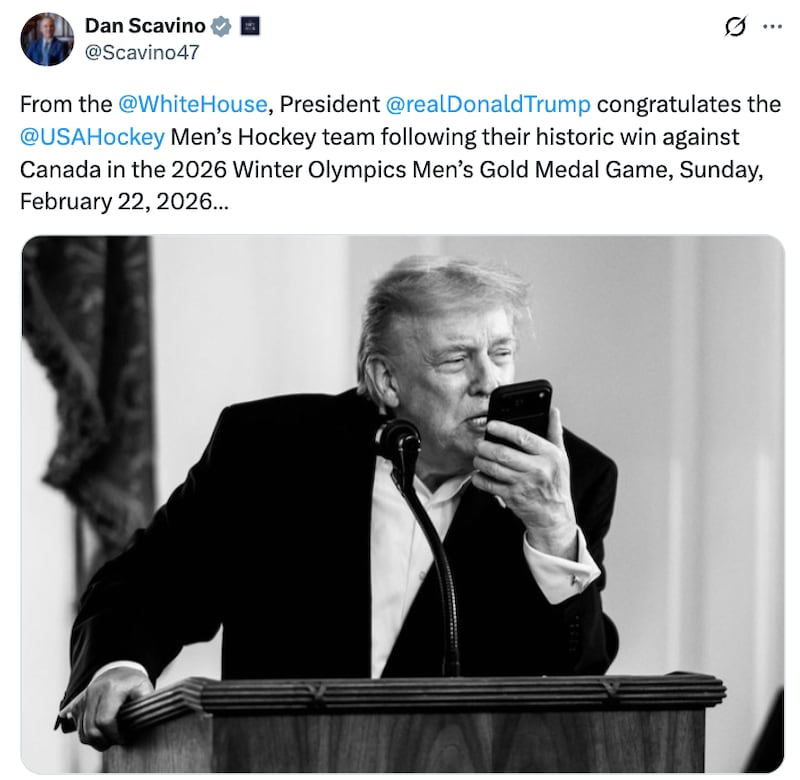 Dan Scavino X post about Trump