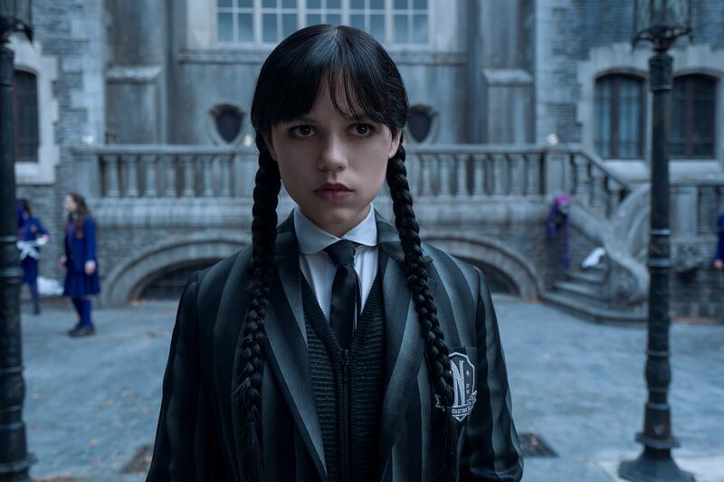 Jenna Ortega as Wednesday.