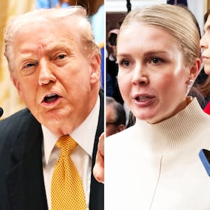 Donald Trump and Karoline Leavitt.