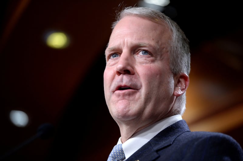 U.S. Senator Dan Sullivan (R-AK) and other U.S senators unveil legislation that would allow the Biden administration to "ban or prohibit" foreign technology products such as the Chinese-owned video app TikTok during a news conference on Capitol Hill in Washington, U.S., March 7, 2023. REUTERS/Bonnie Cash