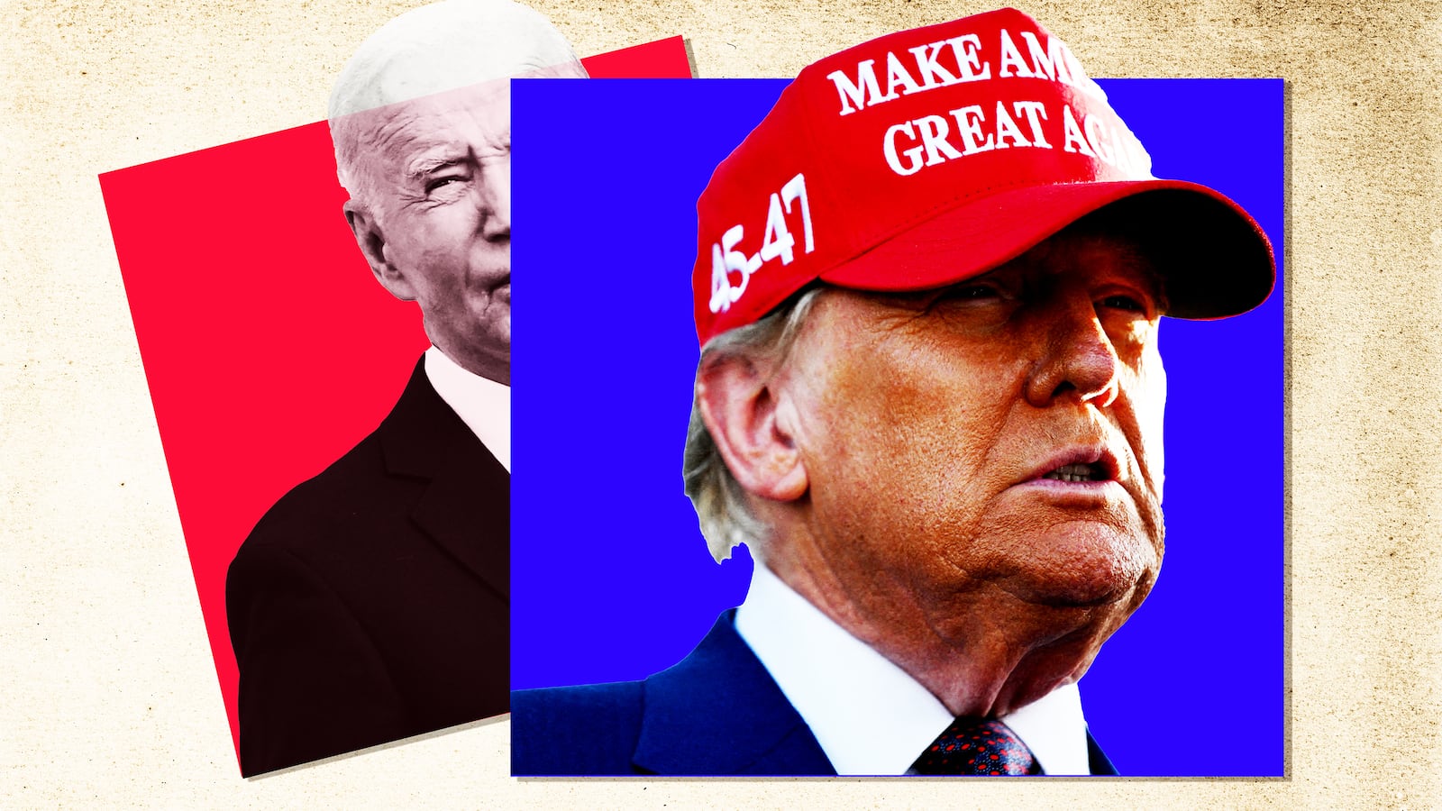 Joe Biden, Donald Trump illustration