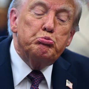 US President Donald Trump in the Oval Office of the White House in Washington, DC, on September 15, 2025.