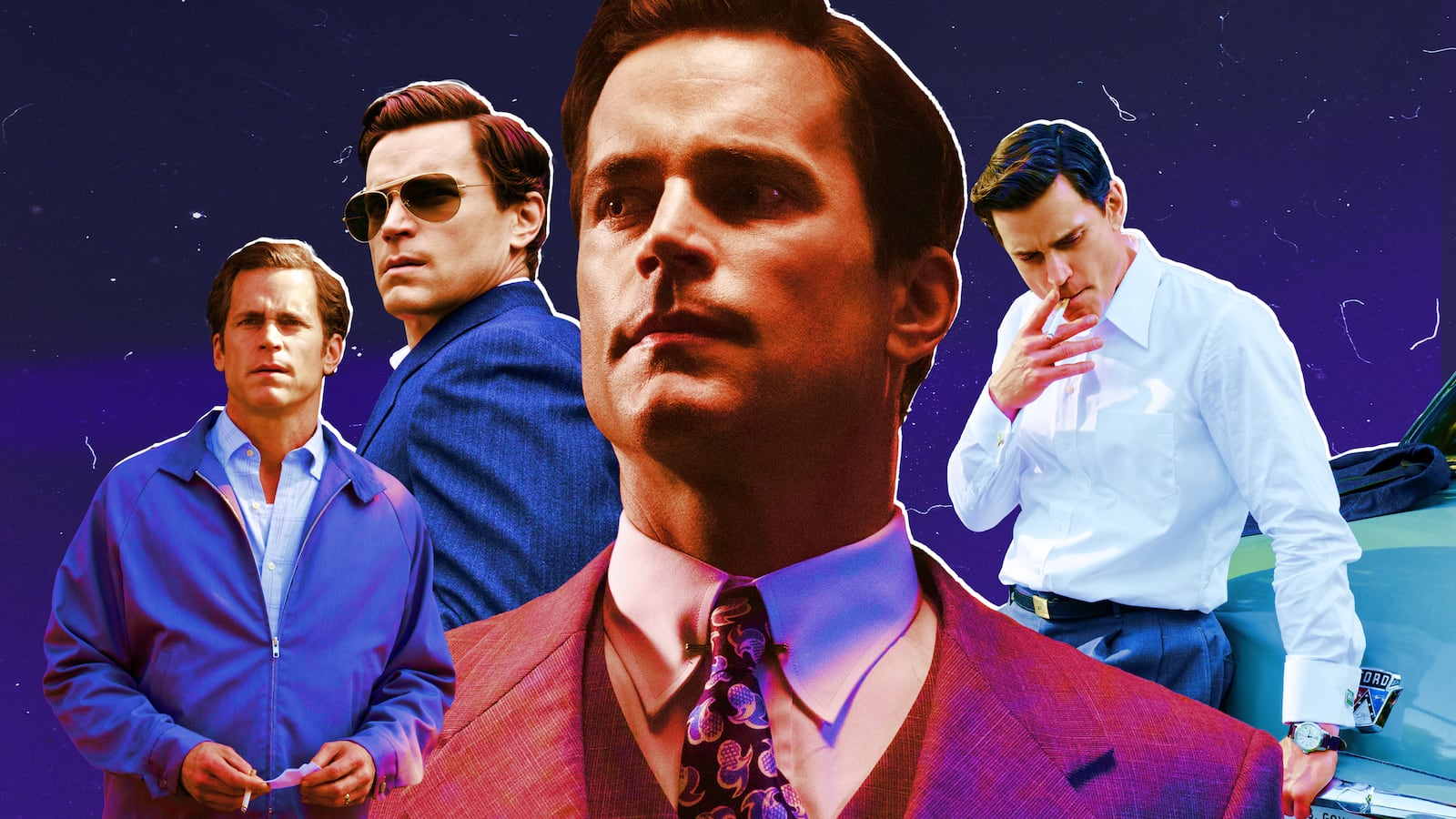 A photo illustration of Matt Bomer in Fellow Travelers.