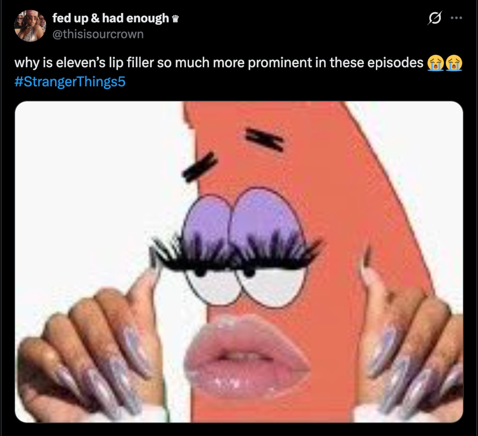 Stranger Things/Eleven's lips