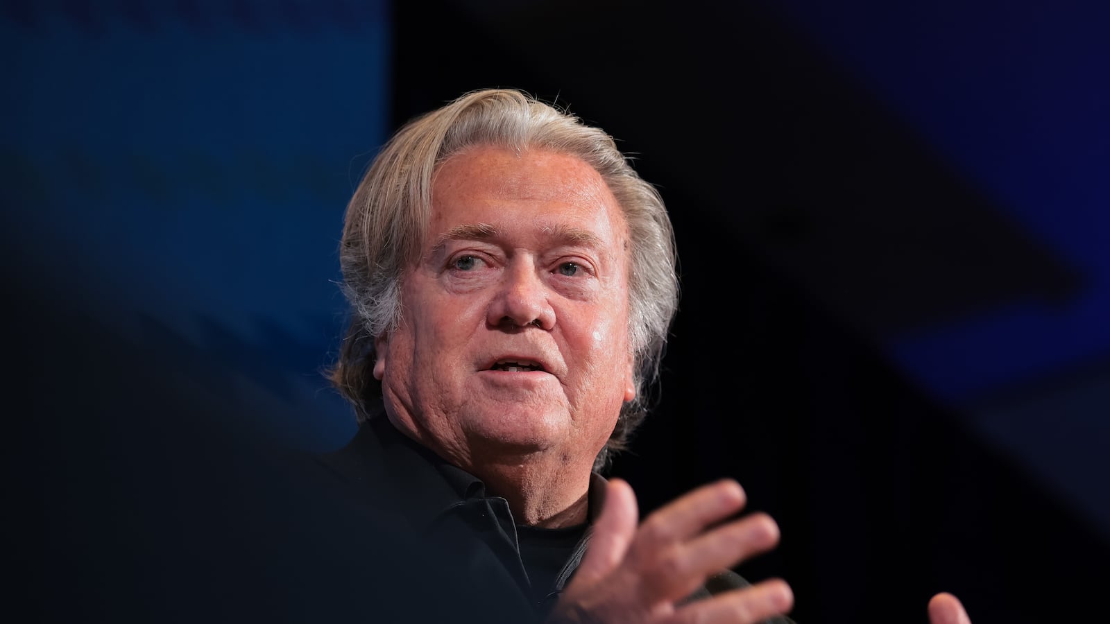 WASHINGTON, DC - APRIL 23: Chief Strategist to the President Steve Bannon speaks during the Semafor World Economy Summit 2025 at Conrad Washington on April 23, 2025 in Washington, DC. The Summit, held from April 23-25, gathers CEOs, government officials, financial leaders, and more for conversations on the state of the global economy. (Photo by Kayla Bartkowski/Getty Images)