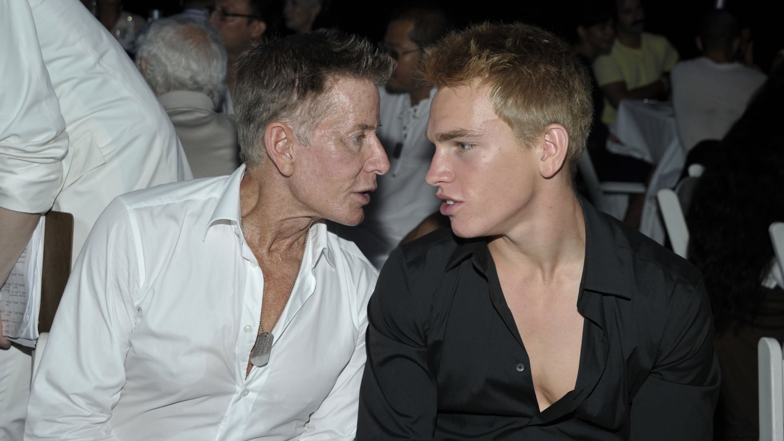 Calvin Klein and Nick Gruber attend Paradiso: The 17th Annual Watermill Summer Benefit in July 2010