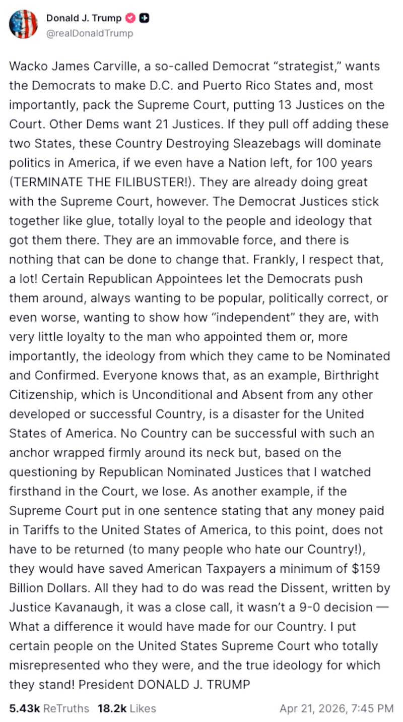 james carville daondl trump