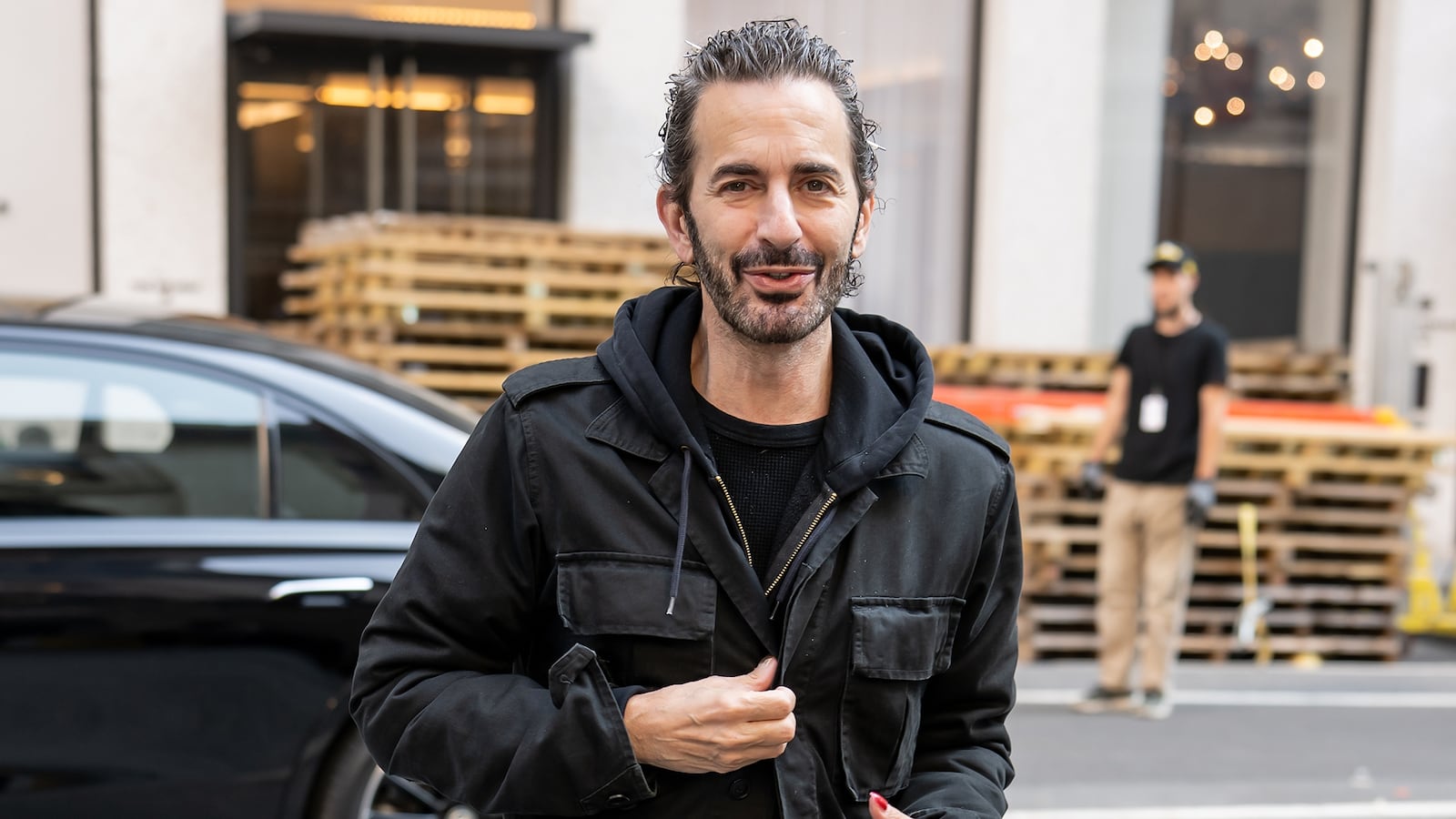 Fashion designer Marc Jacobs arrives at the Marc Jacobs Spring 2027 runway show at New York Public Library on June 29, 2026 in New York City.