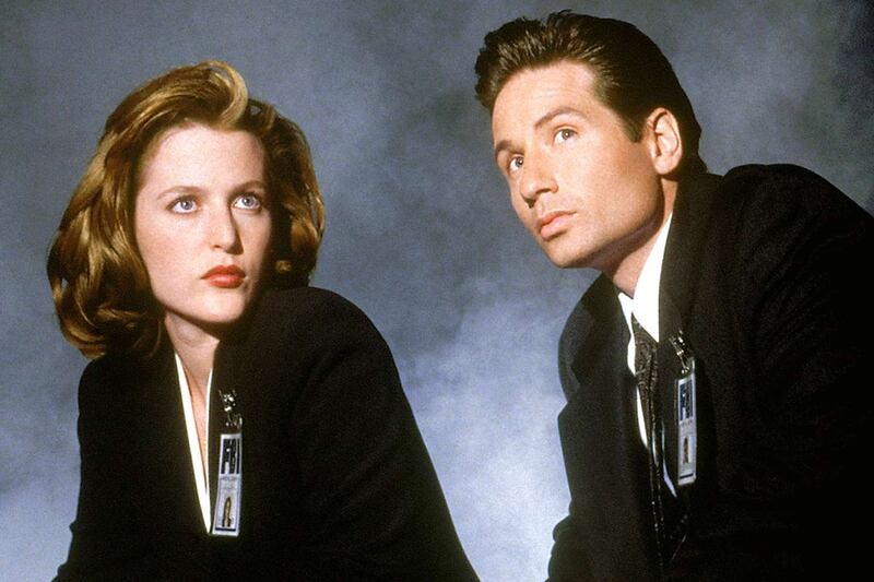 Gillian Anderson and David Duchouveny in "The X-Files"