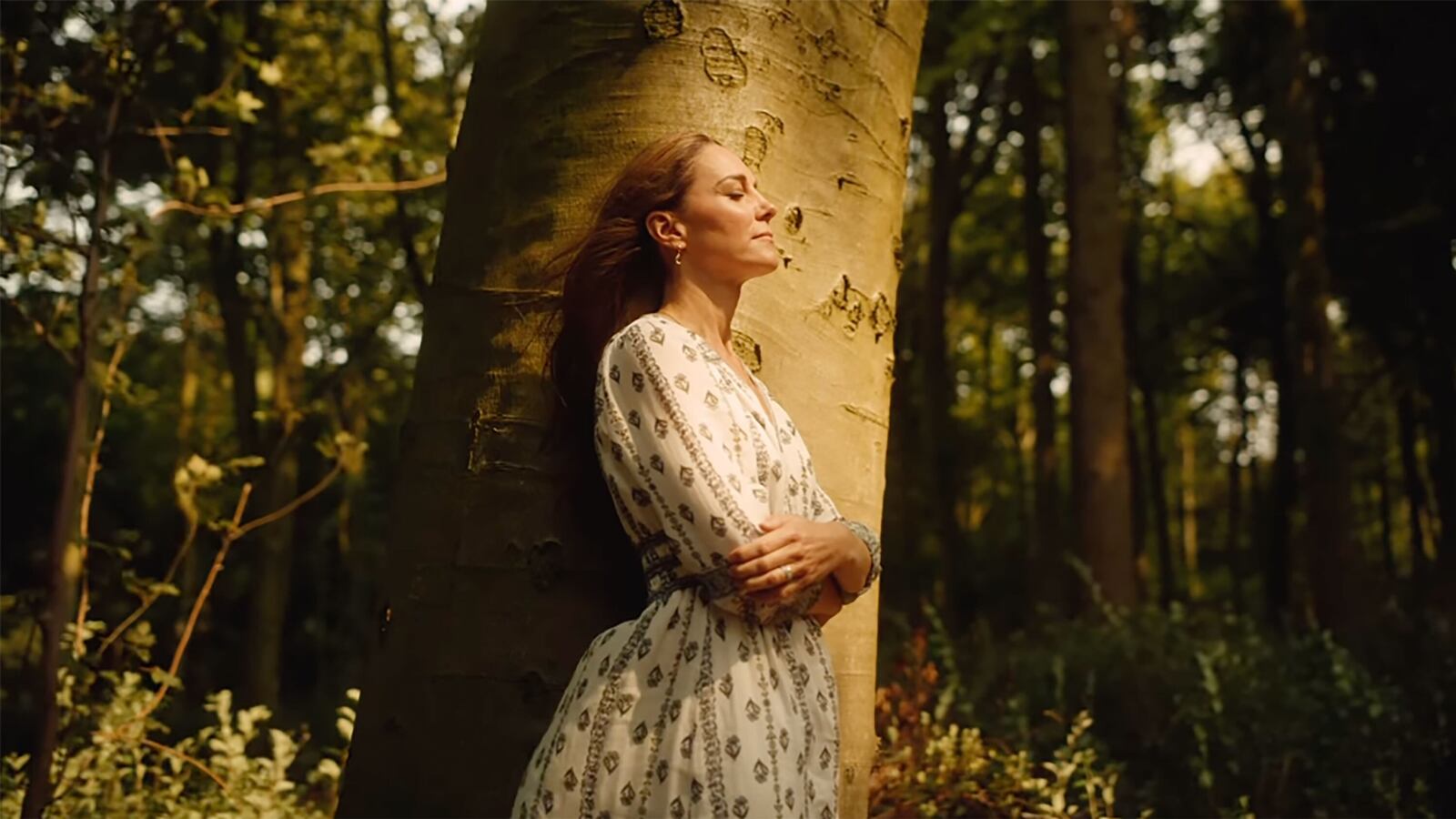 Kate Middleton in a still from her cancer recovery video.