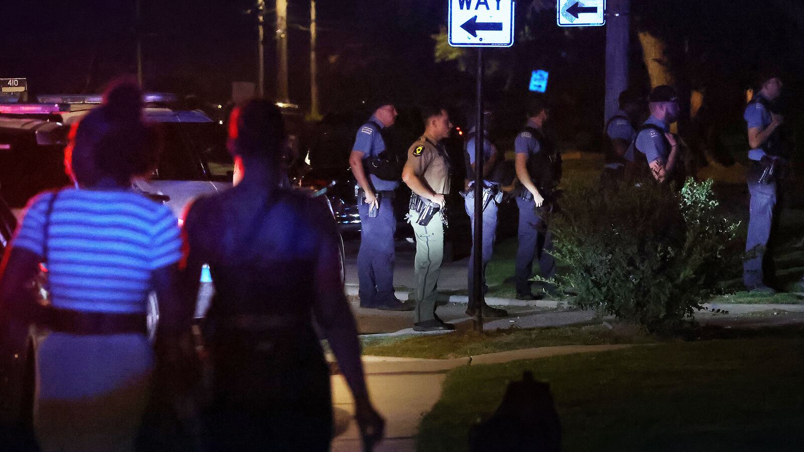 Chicago Police respond to a shooting in July.