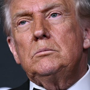 US President Donald Trump arrives for the 48th Kennedy Center Honors gala at the Kennedy Center in Washington, DC, on December 7, 2025. (Photo by Brendan SMIALOWSKI / AFP via Getty Images)