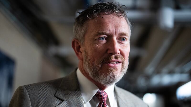 UNITED STATES - MAY 20: Rep. Thomas Massie, R-Ky., talks with reporters before a House Republican Conference meeting with President Donald Trump on the budget reconciliation bill in the U.S. Capitol on Tuesday, May 20, 2025. (Tom Williams/CQ-Roll Call, Inc via Getty Images)