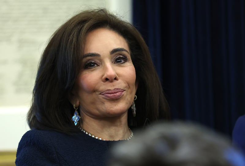 Jeanine Pirro attends the swearing-in ceremony of U.S. Ambassador to India Sergio Gor in the Oval Office of the White House on November 10, 2025 in Washington, DC. I