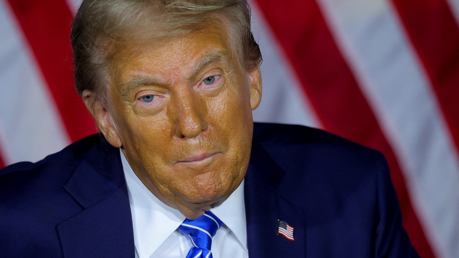 Republican presidential nominee and former U.S. President Donald Trump delivers remarks in Milwaukee, Wisconsin, U.S., October 1, 2024.