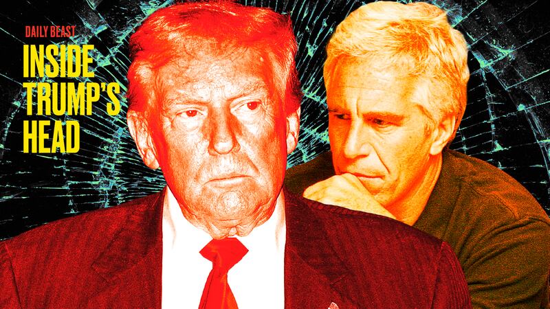 A photo illustration of Donald Trump and Jeffrey Epstein.