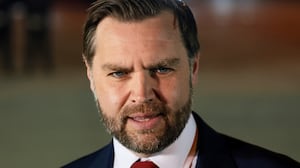 U.S. Vice President JD Vance speaks to the media before boarding Air Force Two to return to Washington, D.C. from Budapest Ferenc Liszt International Airport on April 8, 2026 in Budapest, Hungary.