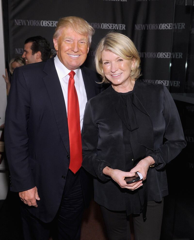 NEW YORK, NY - APRIL 01: Donald Trump and Martha Stewart attend The New York Observer Relaunch Event on April 1, 2014 in New York City.  (Photo by Jamie McCarthy/Getty Images)