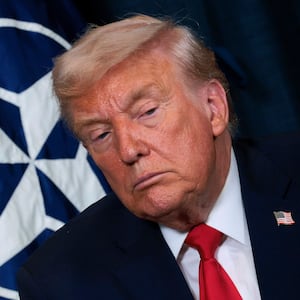 U.S. President Donald Trump attends a bilateral meeting with NATO Secretary General Mark Rutte on the sidelines of the World Economic Forum (WEF) Annual Meeting on January 21, 2026 in Davos, Switzerland.