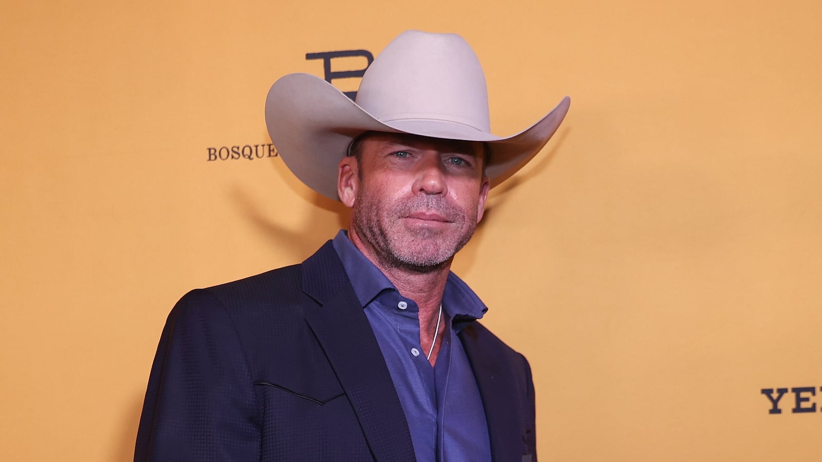 Taylor Sheridan attends the black carpet during "Yellowstone"