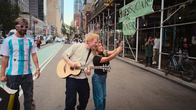 Ed Sheeran and a fan