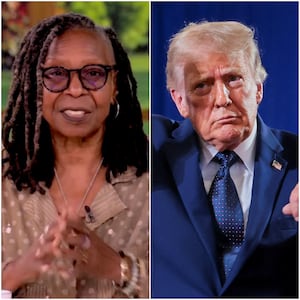 Whoopi Goldberg and Donald Trump